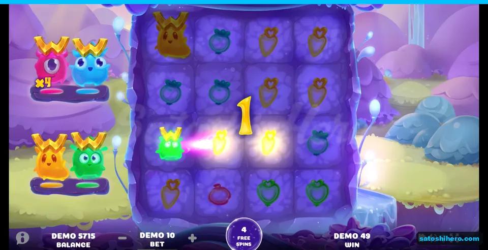 Four free spins left with 49 win displayed
