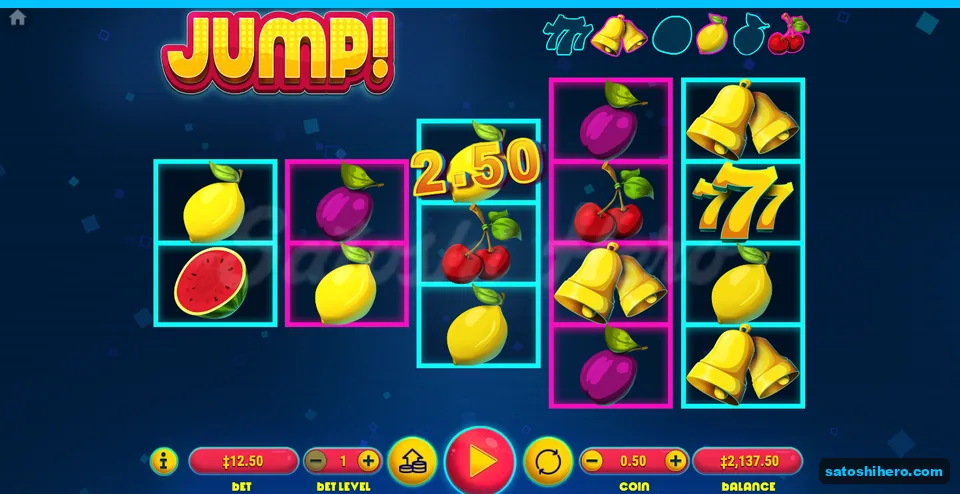 Base spin paid 2.50 over lit fruit symbols