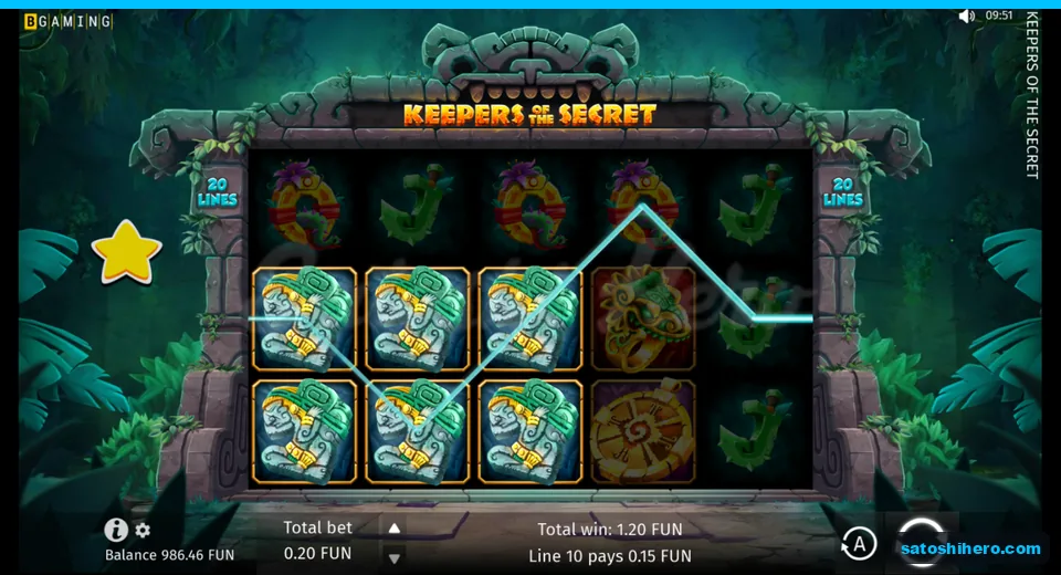 Win screen with stone figures and line path