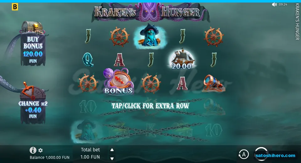 Base screen with reels and prize ship