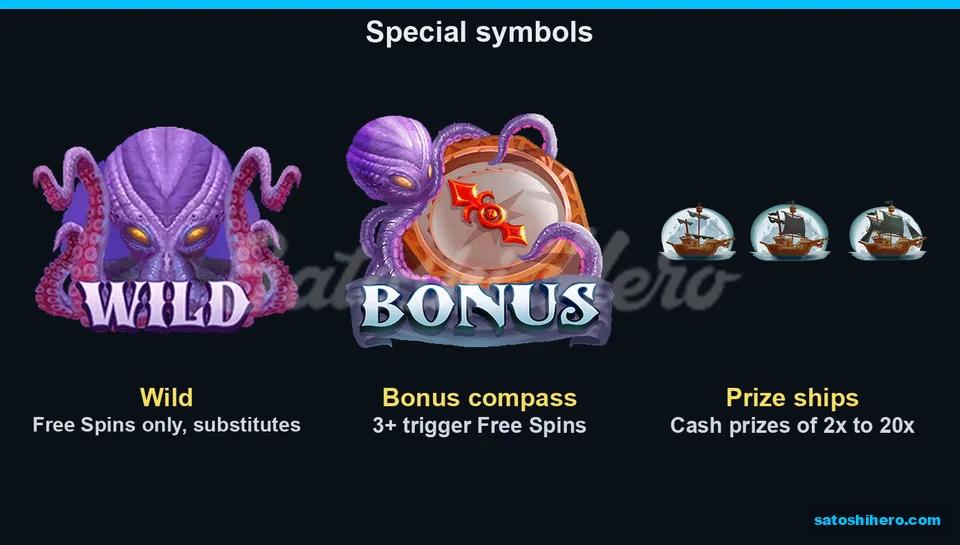 Info screen showing wild bonus and prize symbols