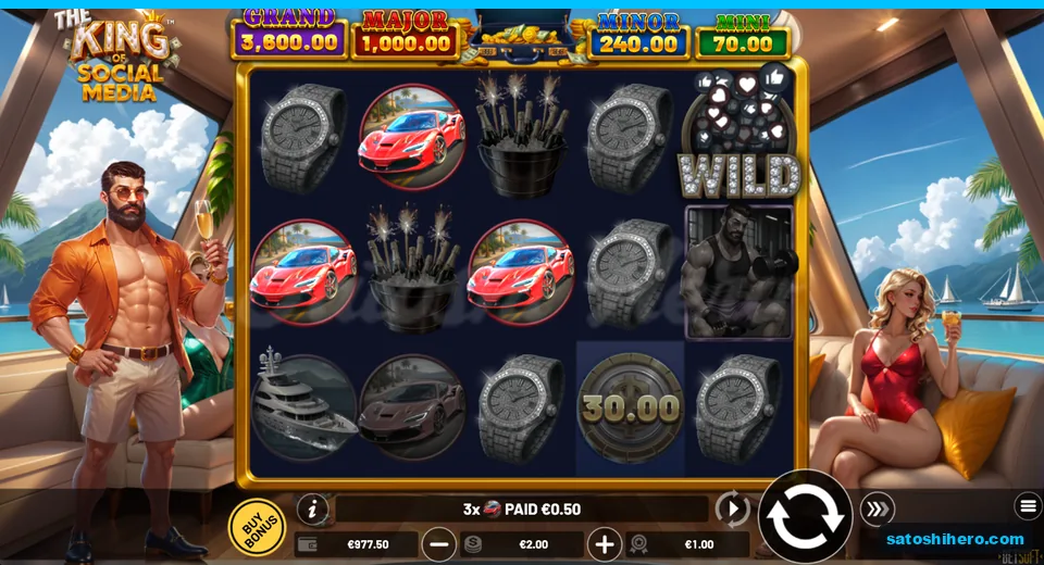 $1.00 line win with Wild stack and bonus coin