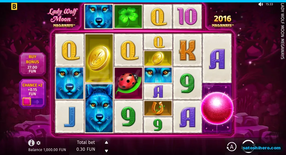 Main board showing wolves coins and letters