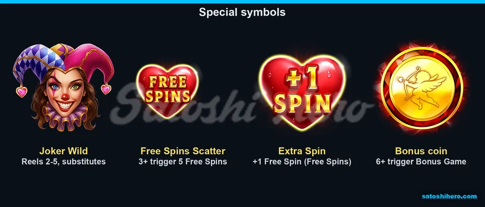 Four special symbols shown with their feature descriptions