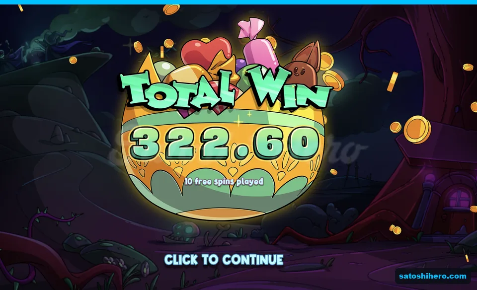 Total win card shows $322.60