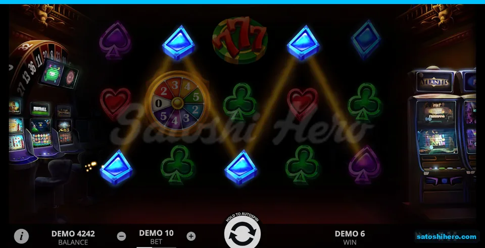 Four blue diamonds pay 6 on the line