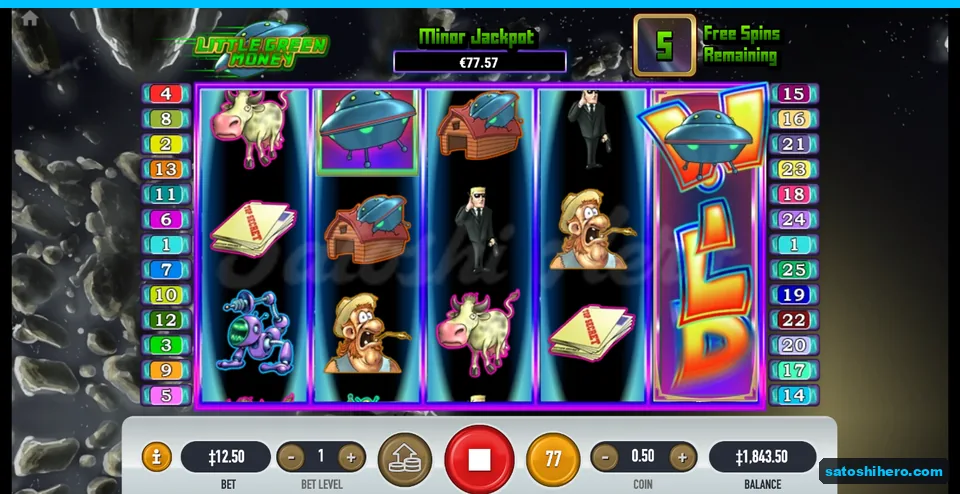 Free game started with fifth reel wild