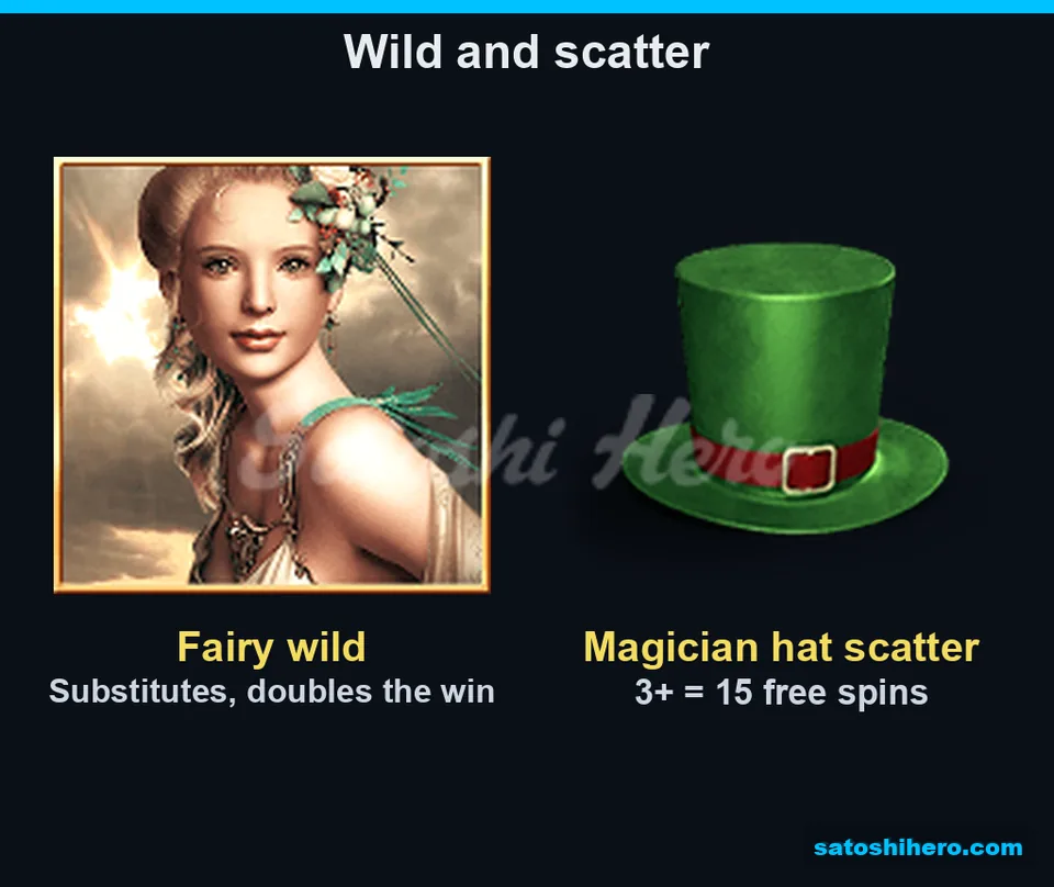 Info panel showing wild and scatter symbols