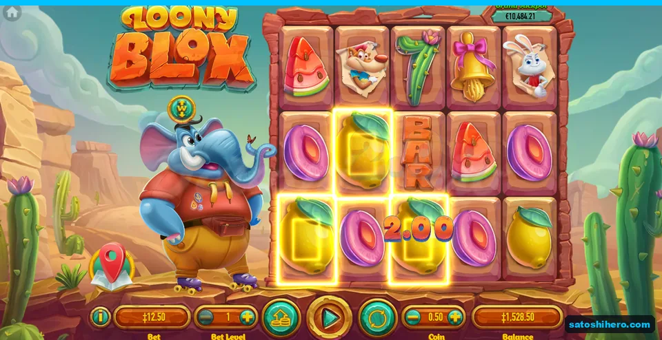 Three lemons connected for a $2.00 line win