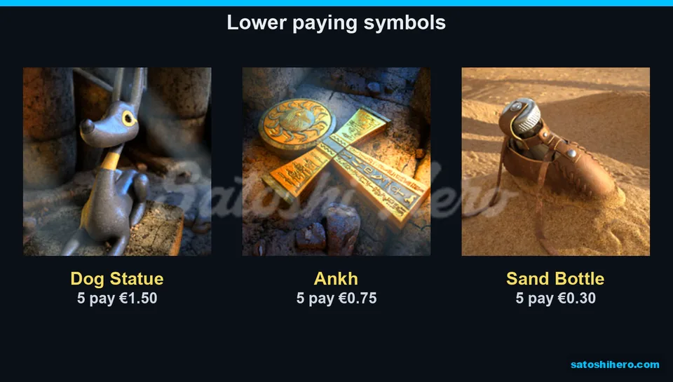 Three low symbols with five-kind pays