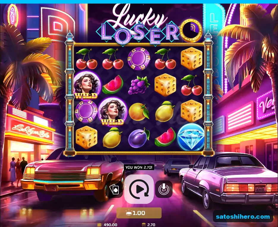2.70 win banner above reels with two Wild ladies