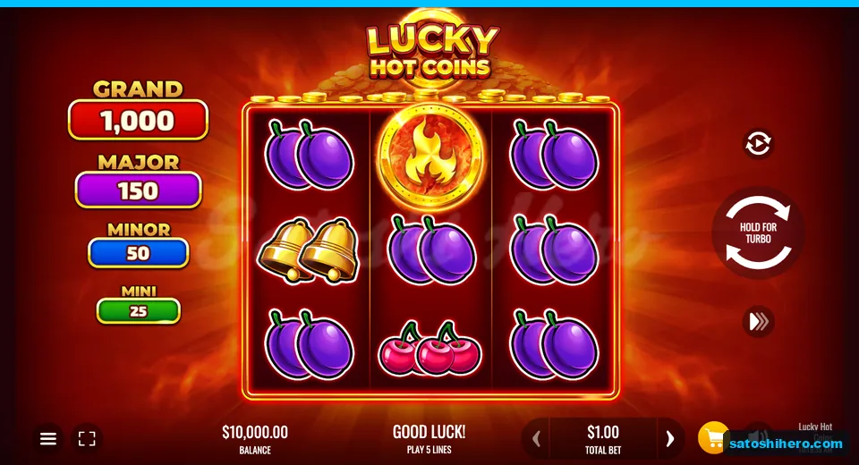 Base game at rest with four jackpot values