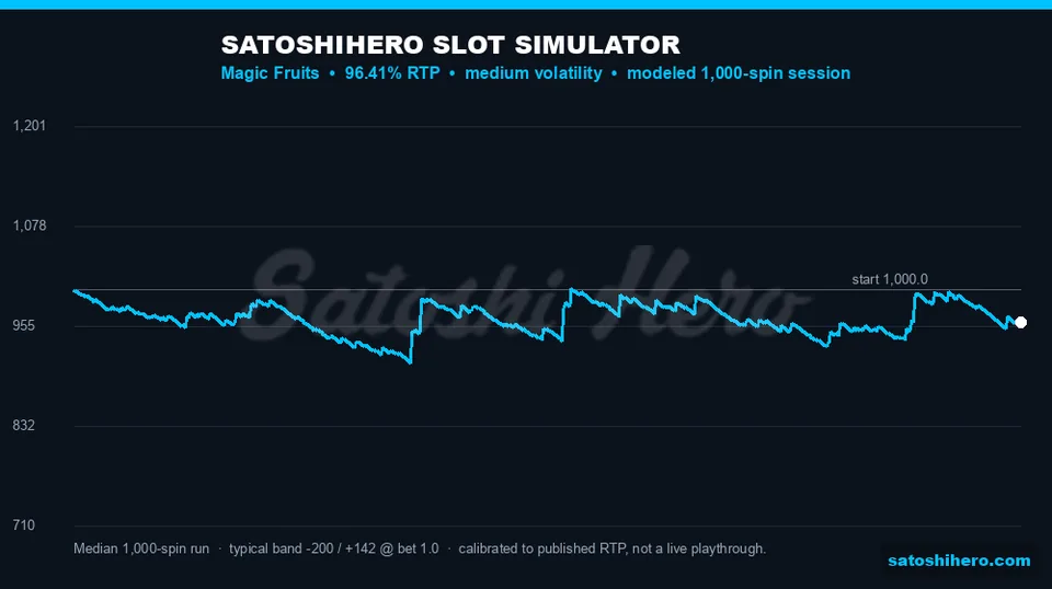 Graph layout showing blue 1,000-spin balance projection