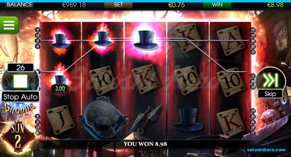 $8.98 win with flaming top hats