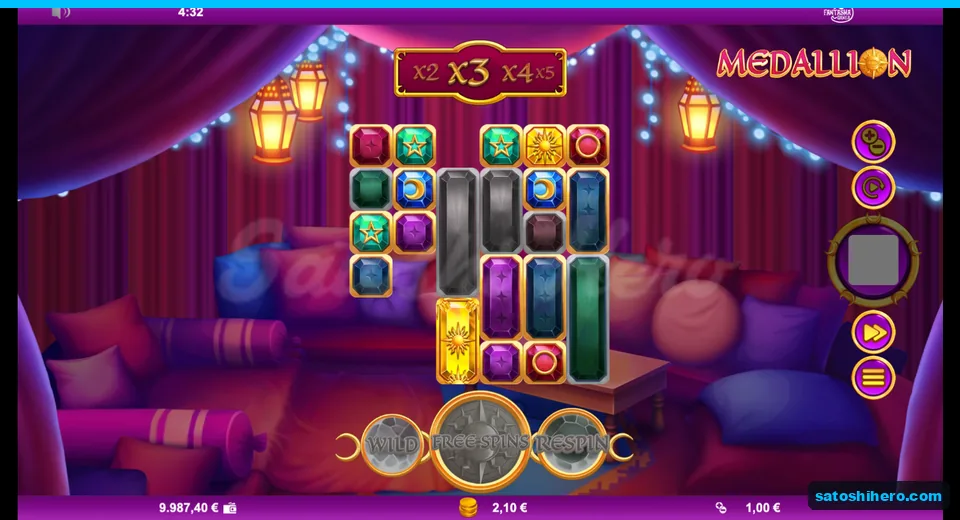 x3 multiplier bar with 2.10 euro win