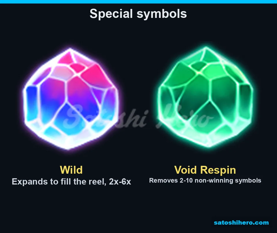 Wild crystal and green Void symbol displayed