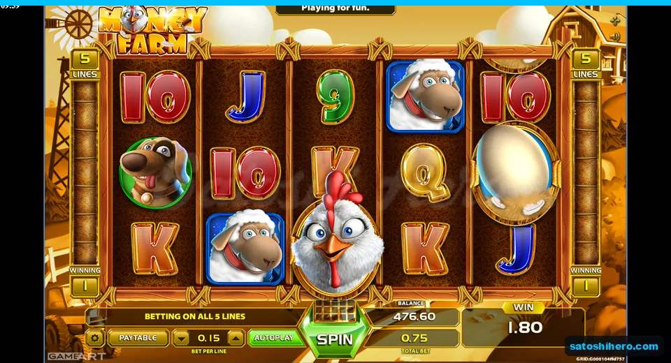 $1.80 round total shown after five free spins