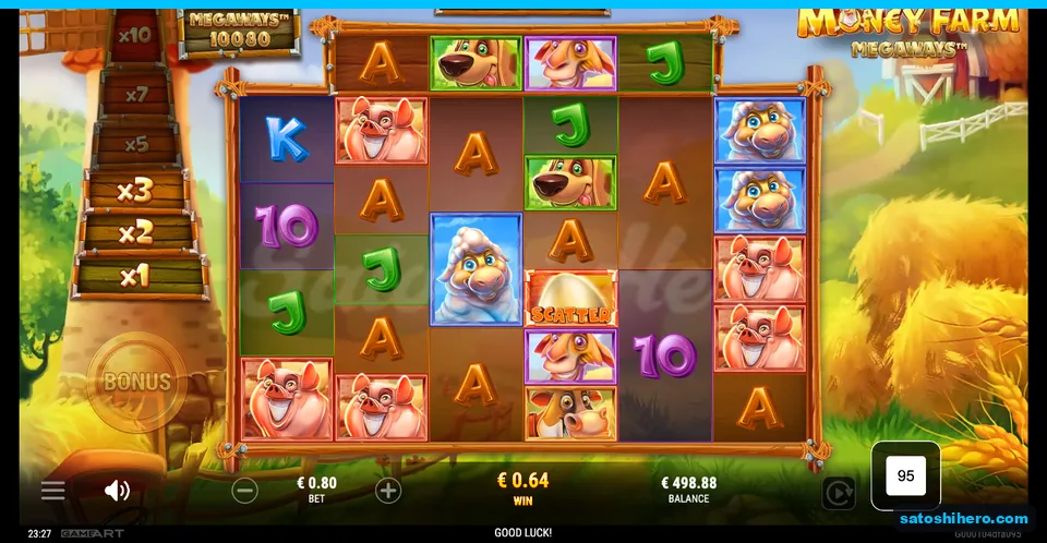 $0.64 win shown with 10,080 ways