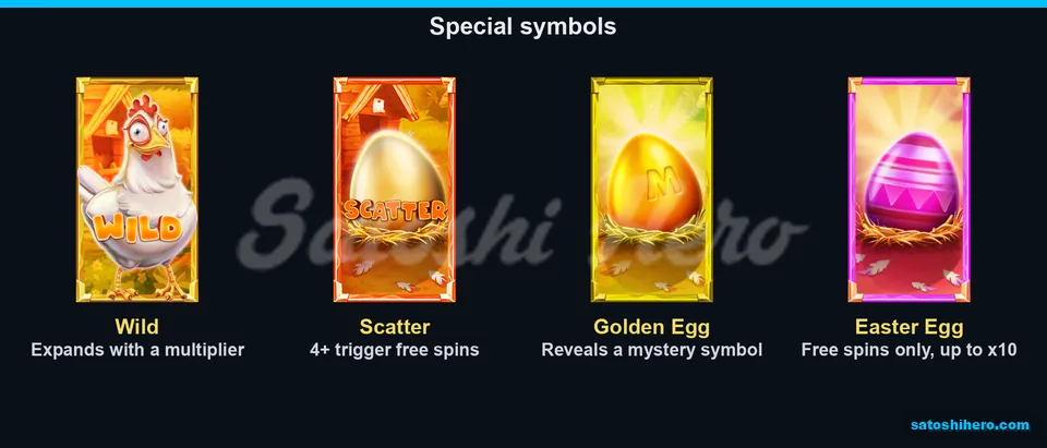 Four special symbols shown on separate cards