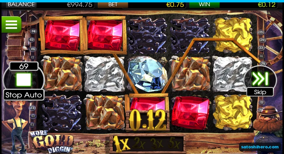 Three rubies pay $0.12 on highlighted line