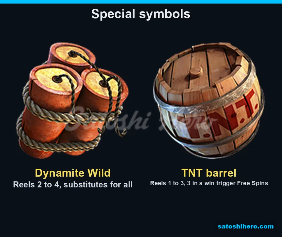 Dynamite wild and TNT barrel symbol panel