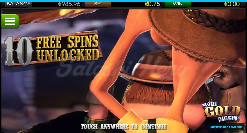 10 free spins card waits to continue
