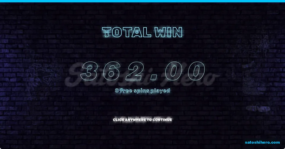 Total card shows $362 from eight spins