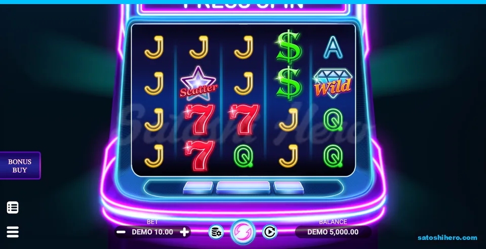 5,000.00 DEMO balance on neon reels