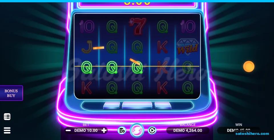 45.00 DEMO win line highlighted