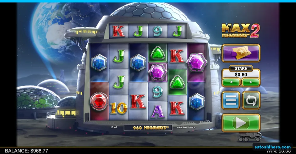 Five-reel grid settled with gems and royals