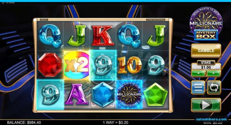 Middle row nines linked by x2 Wild