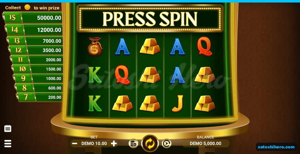 $5,000 balance beside settled five-reel board