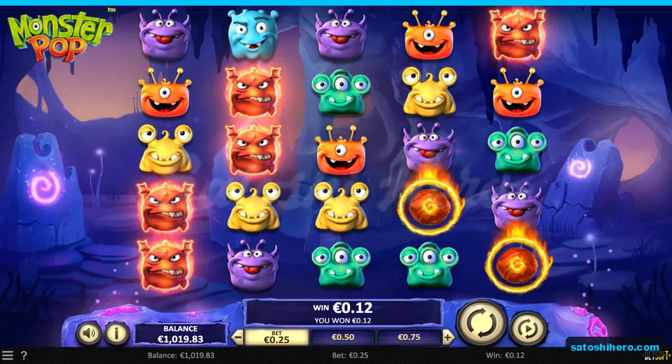 Red monster cluster with $0.12 win shown