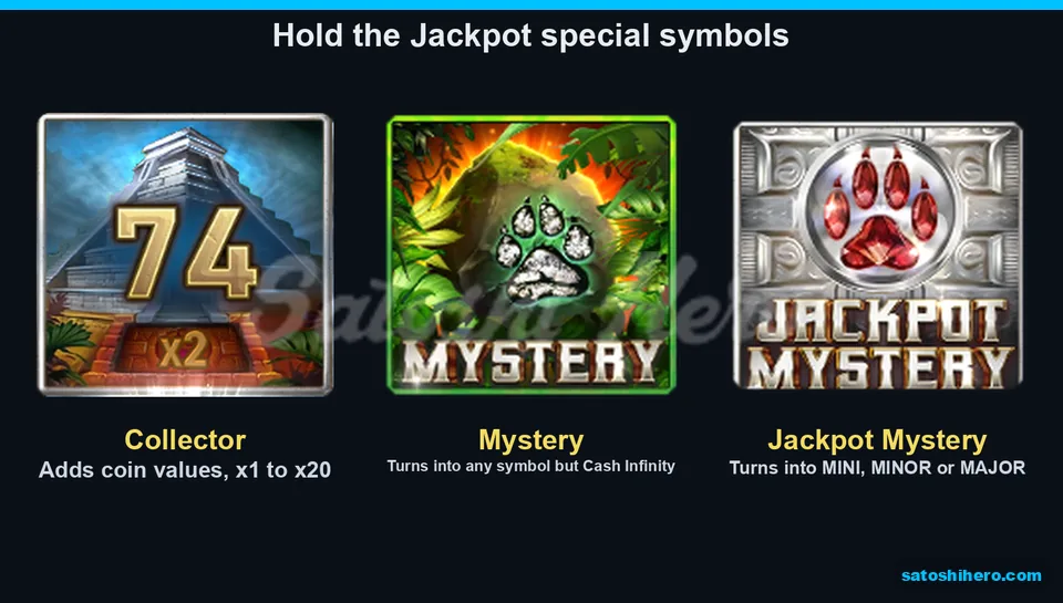 Paytable laid out with Collector and Mystery tile rules