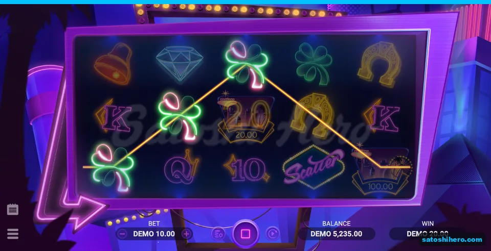 $20.00 clover line win across three reels