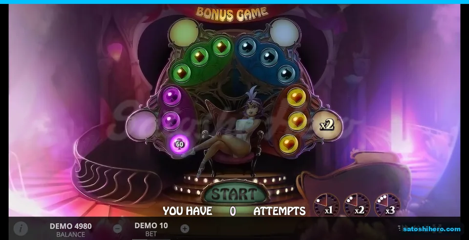 Zero attempts left with purple 60 and x2 illuminated