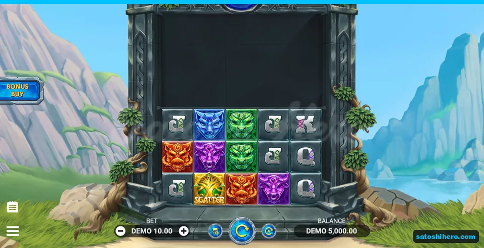 Settled board with demo balance showing