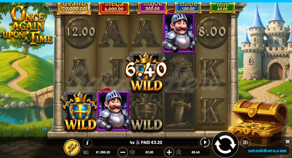 $6.40 win shown with wild and knights