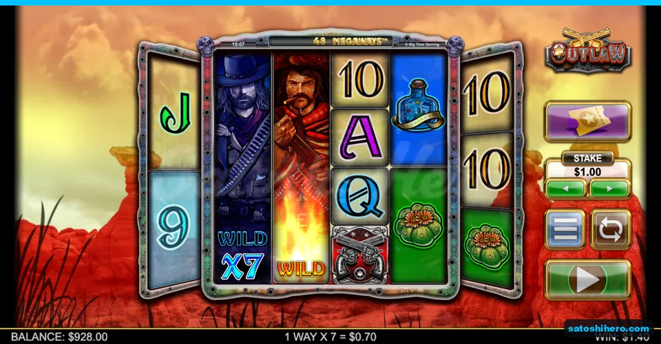Reels showing wild pair and $1.40 win