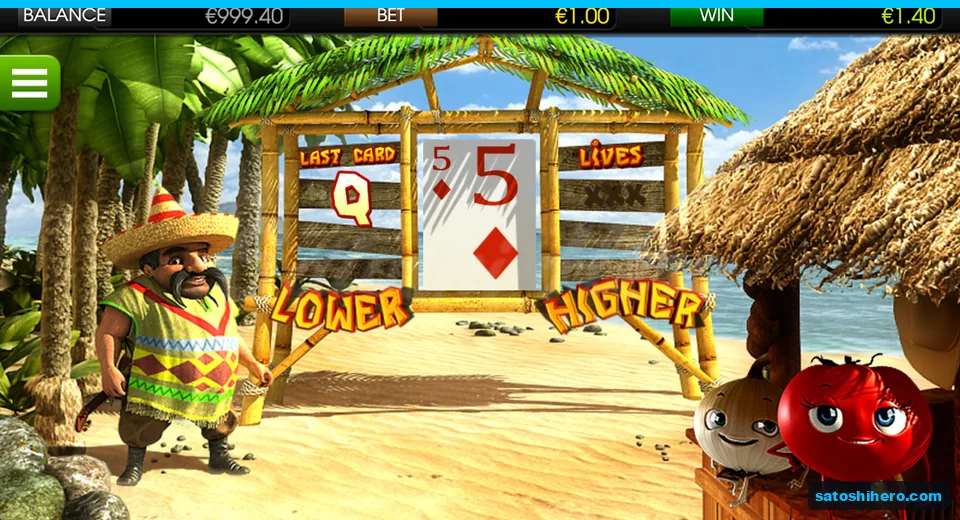 Queen, five card and three lives visible