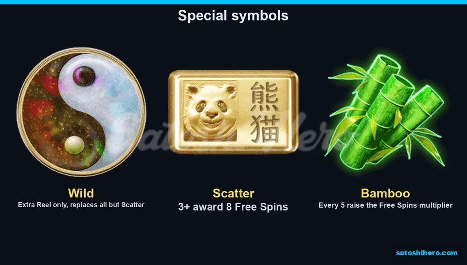 Top row showing Wild, Scatter and Bamboo
