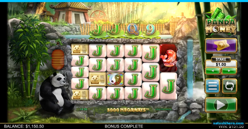Base board showing Bonus Complete and $151.50