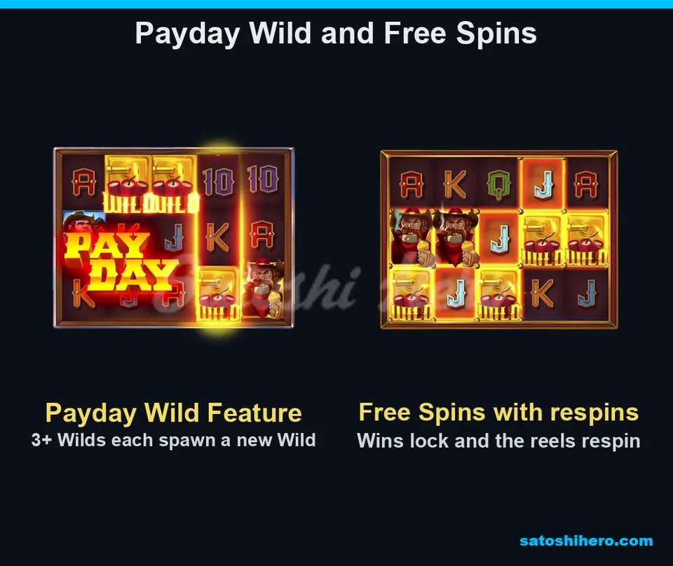 Spawned Wilds and locked Free Spins grid shown