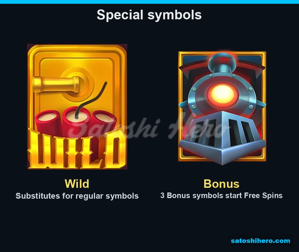 Golden Wild beside steam train Bonus symbol