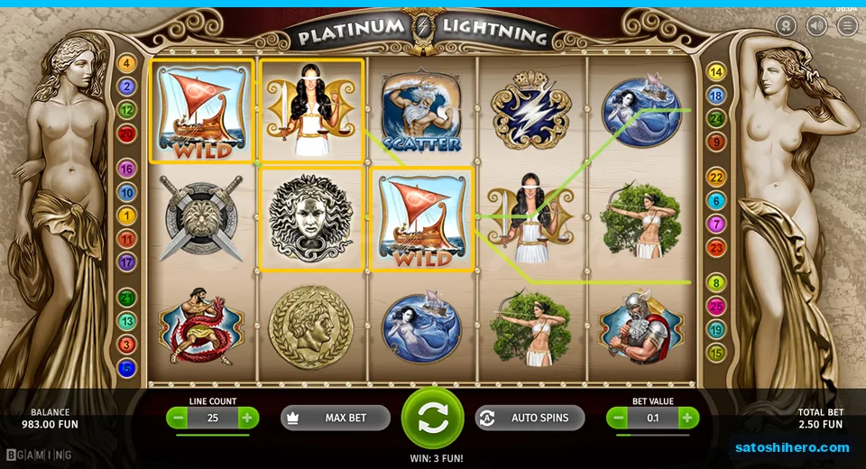 Win screen with Wild ships and highlighted lines