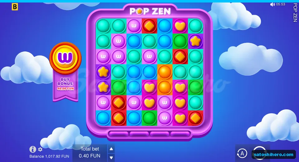 Base screen showing settled 7x7 bubble grid