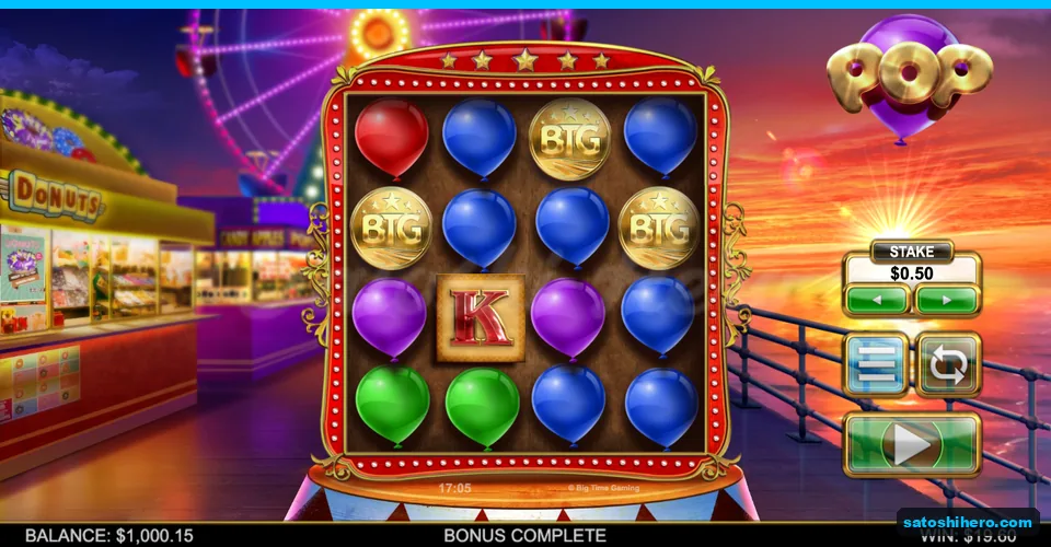 Settled bonus board with $19.60 win