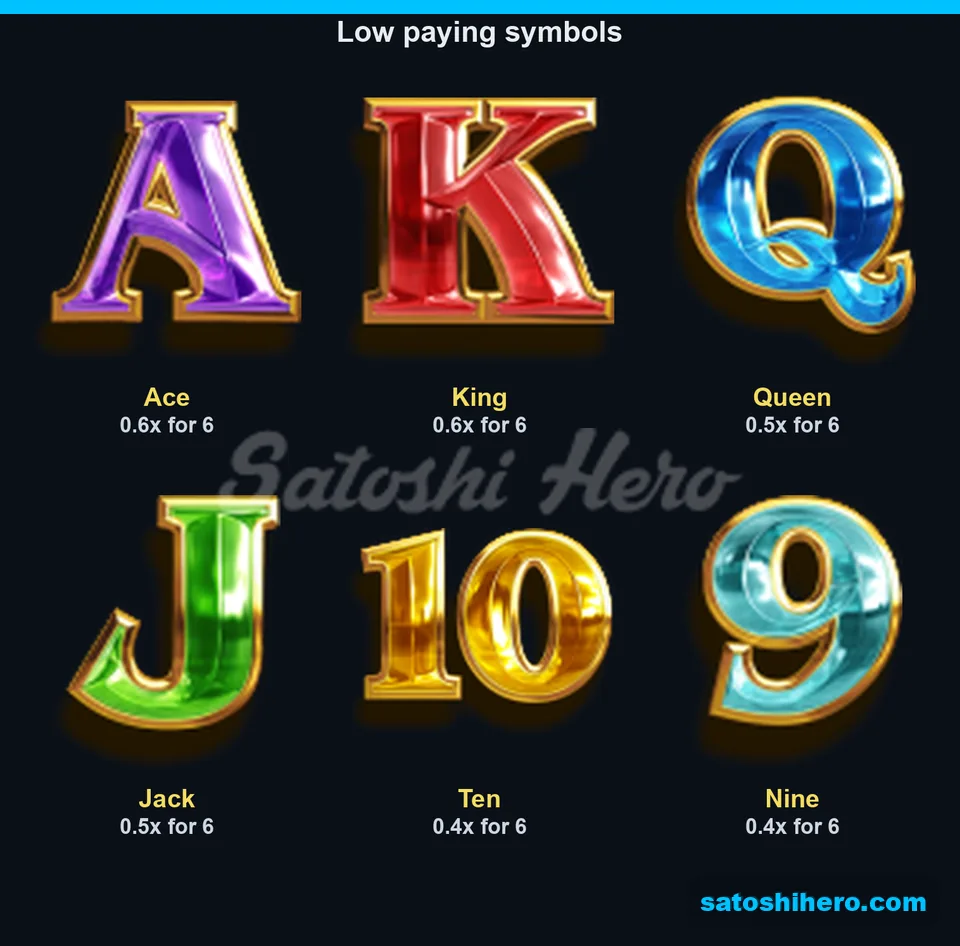 Six royal tiles with low payout values