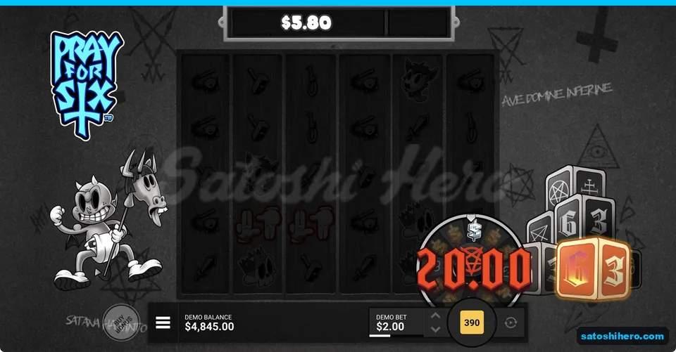 Active 6 symbol lands a $20.00 prize