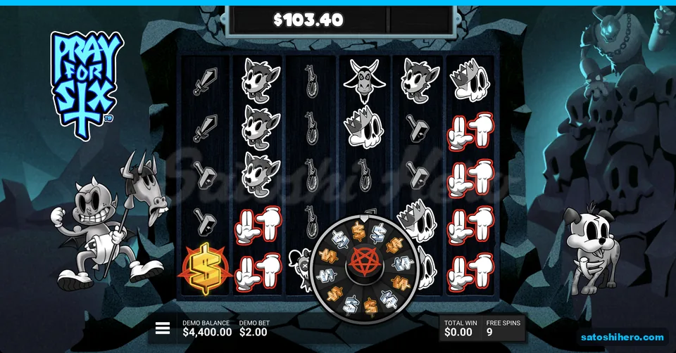 Progressive win bar holds $103.40 mid-bonus